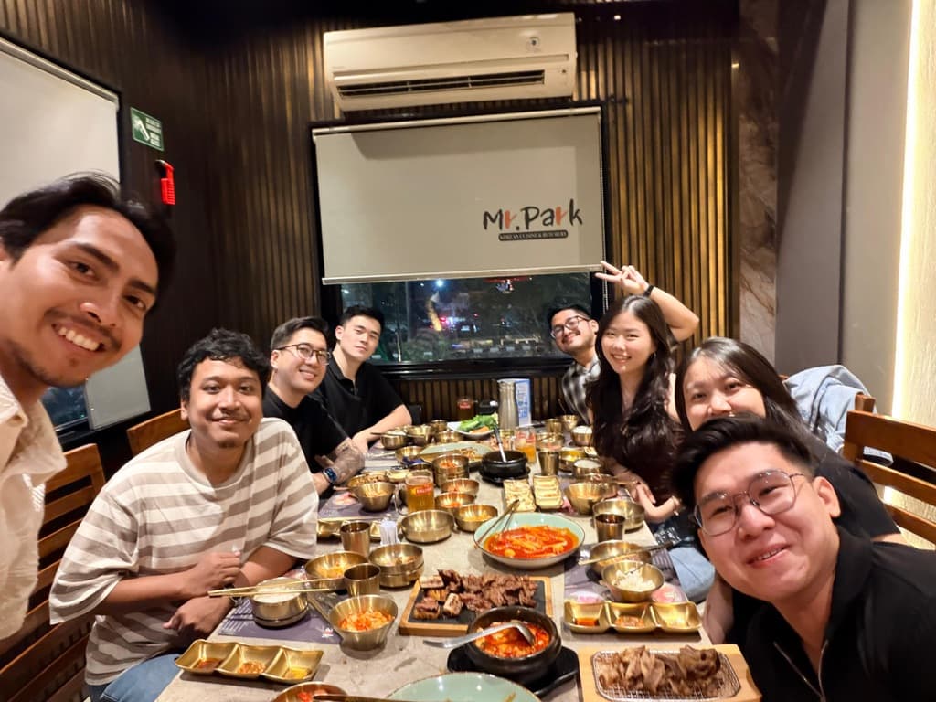 Me hosting a farewell dinner with key players in all of the teams I've worked with in Indonesia